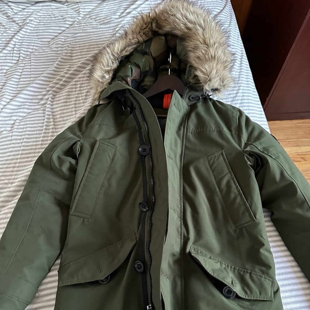 Ralph Lauren water repellent parka with faux fur hoodie